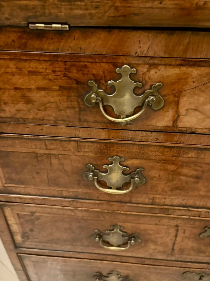 Superb Early 18th Century Quality Antique George I Walnut Bureau
